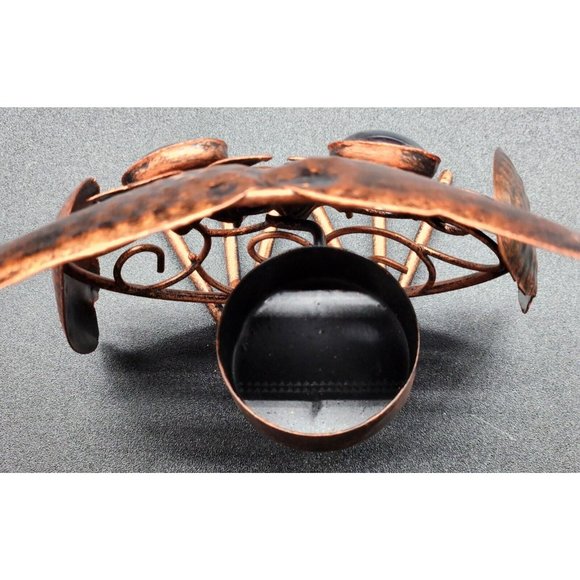 Copper Owl Candle Tealight Holder Cut Out Glow - Picture 3 of 6